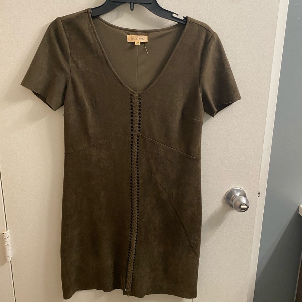 Suede mini dress